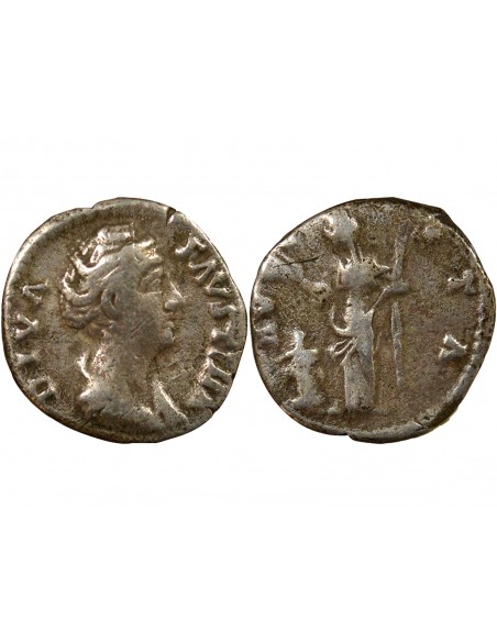 Rome Empire Faustine Mère Pietas Denier Argent 147-150 R Rome Rome Empire