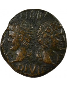 Rome - Provinces Agrippa Auguste tête laurée Dupondius Bronze 15 à 13 Av JC Nîmes Rome - Provinces 2