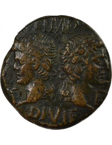 Rome - Provinces Agrippa Auguste tête laurée Dupondius Bronze 15 à 13 Av JC Nîmes Rome - Provinces