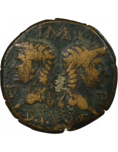 Rome - Provinces Agrippa Auguste tête laurée Dupondius Bronze 15 à 13 Av JC Nîmes Rome - Provinces 2