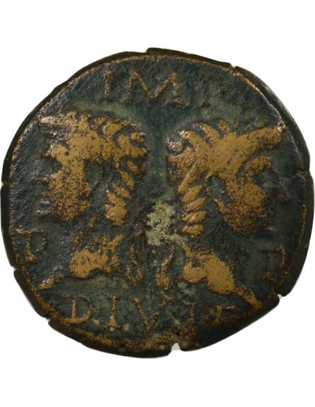 Rome - Provinces Agrippa Auguste tête laurée Dupondius Bronze 15 à 13 Av JC Nîmes Rome - Provinces