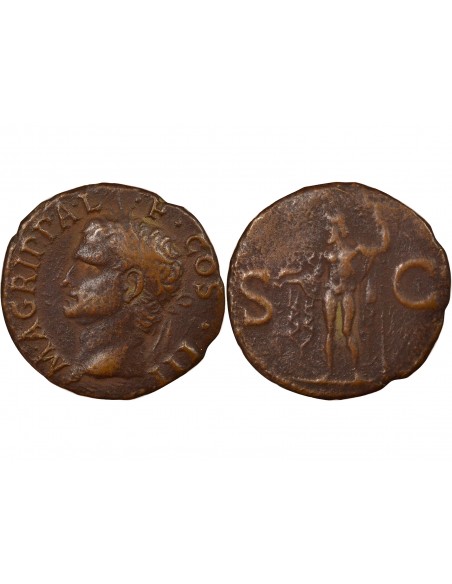 Rome Empire Agrippa Neptune As Cuivre 37-41 R Rome Rome Empire