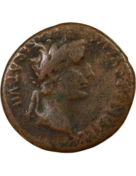 Rome Empire Tibère Autel As Cuivre 12-14 R Rome Rome Empire