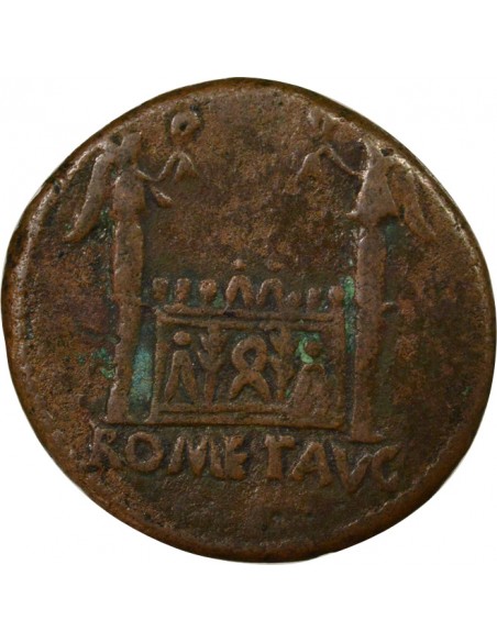 Rome Empire Tibère Autel As Cuivre 12-14 R Rome Rome Empire