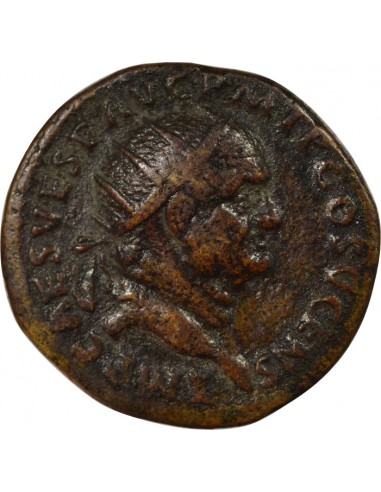 Rome Empire Vespasien Felicitas Dupondius Cuivre 74 R Rome Rome Empire