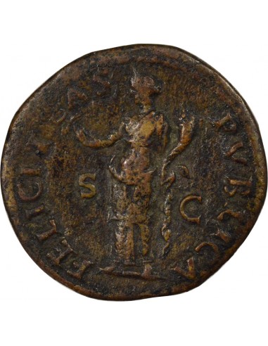 Rome Empire Vespasien Felicitas Dupondius Cuivre 74 R Rome Rome Empire