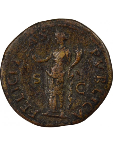 Rome Empire Vespasien Felicitas Dupondius Cuivre 74 R Rome Rome Empire