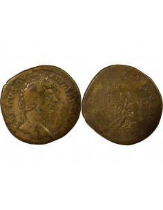 Rome Empire Lucius Verus Trophée Parthe Sesterce Laiton 166 R Rome Rome Empire