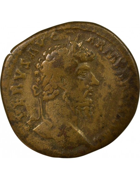 Rome Empire Lucius Verus Trophée Parthe Sesterce Laiton 166 R Rome Rome Empire