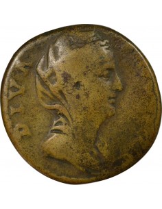 Rome Empire Faustine Mère Aeternitas Assise Sesterce Laiton 147-180 R Rome Rome Empire 2