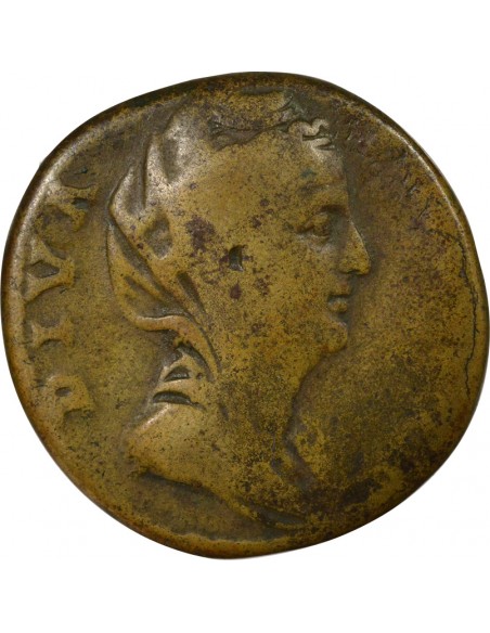 Rome Empire Faustine Mère Aeternitas Assise Sesterce Laiton 147-180 R Rome Rome Empire
