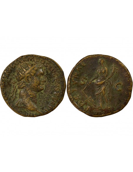Rome Empire Domitien Fortuna Dupondius Cuivre 90 R Rome Rome Empire