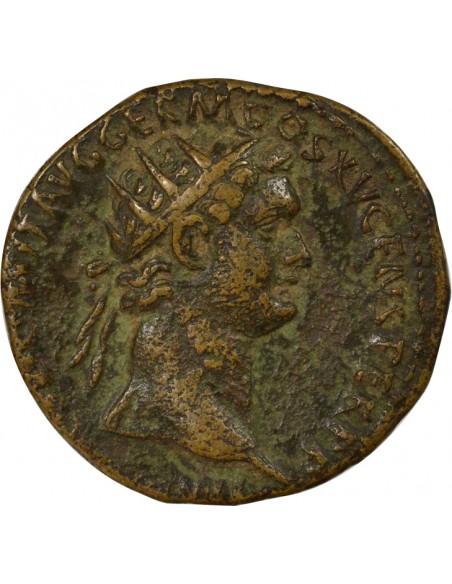 Rome Empire Domitien Fortuna Dupondius Cuivre 90 R Rome Rome Empire