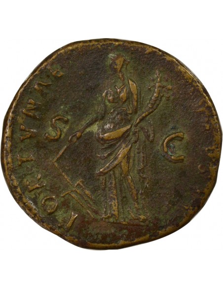 Rome Empire Domitien Fortuna Dupondius Cuivre 90 R Rome Rome Empire