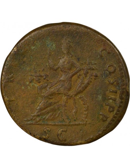 Rome Empire Trajan Abundantia Dupondius Cuivre 90 R Rome Rome Empire