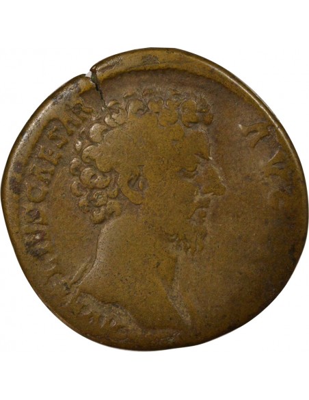 Rome Empire Marc Aurèle Mars Sesterce Laiton 159-160 R Rome Rome Empire