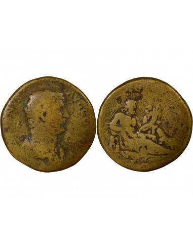 Rome Empire Hadrien Nil Sesterce Cuivre 136 R Rome Rome Empire