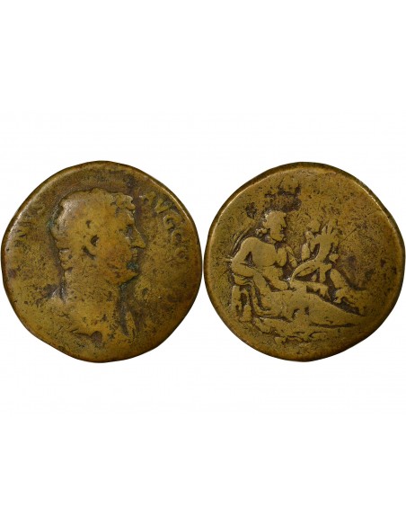 Rome Empire Hadrien Nil Sesterce Cuivre 136 R Rome Rome Empire