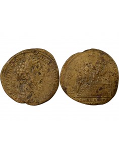 Rome Empire Marc Aurèle Libéralité de l'Empereur Sesterce Laiton 176-177 R Rome Rome Empire