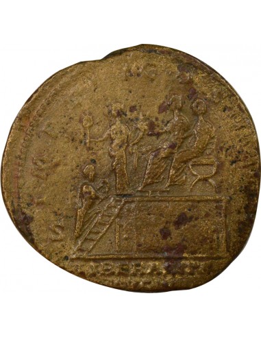 Rome Empire Marc Aurèle Libéralité de l'Empereur Sesterce Laiton 176-177 R Rome Rome Empire