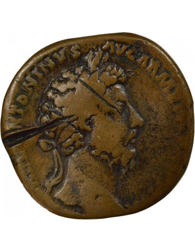 Rome Empire Marc Aurèle Congiaire Sesterce Laiton 166 R Rome Rome Empire