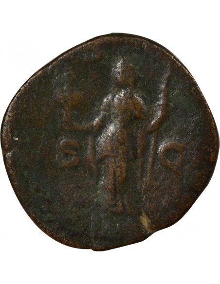 Rome Empire Julia Mamée Vesta Sesterce Laiton 227-228 R Rome Rome Empire
