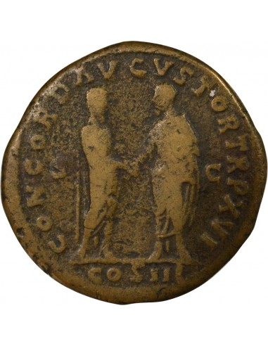 Rome Empire Marc Aurèle Concorde des Augustes Sesterce Laiton 180 R Rome Rome Empire