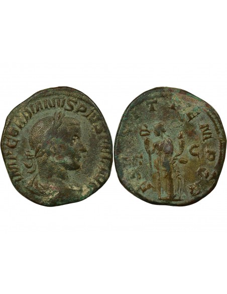 Rome Empire Gordien III Felicitas Sesterce Laiton 244 R Rome Rome Empire