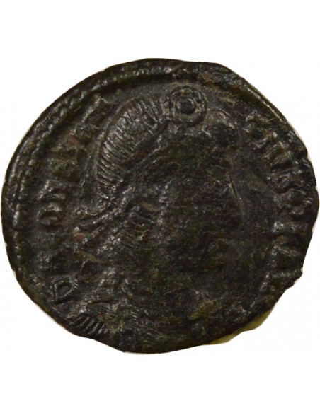 Rome Empire Soldat terrassant Cavalier Nummus Cuivre 354 Thessalonique Rome Empire