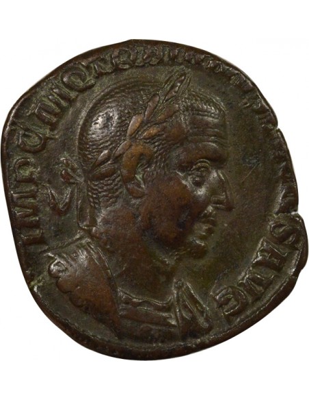 Rome Empire Trajan Dèce Génie Sesterce Cuivre 249-250 R Rome Rome Empire