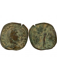 Rome Empire Philippe Ier l'Arabe Aequitas Sesterce Laiton 247 R Rome Rome Empire