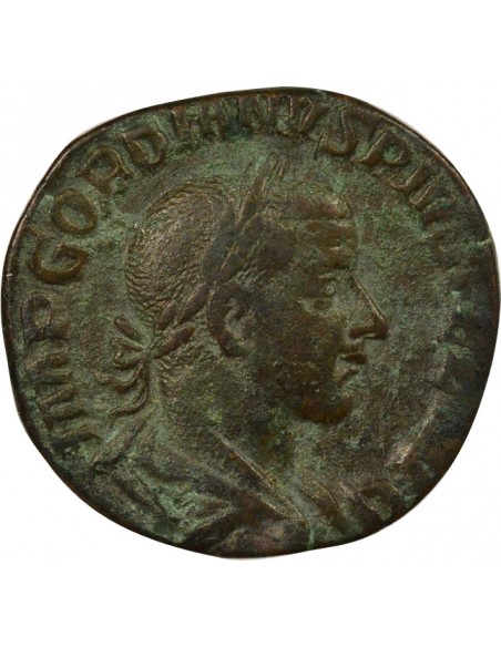 Rome Empire Gordien III Jupiter Sesterce Laiton 244 R Rome Rome Empire