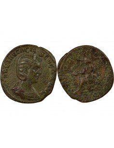Rome Empire Otacilia Severa Concordia Sesterce Cuivre 246 R Rome Rome Empire