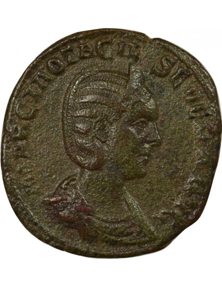 Rome Empire Otacilia Severa Concordia Sesterce Cuivre 246 R Rome Rome Empire