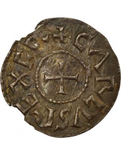 France Charles II Denier Argent 840-864 Melle 2