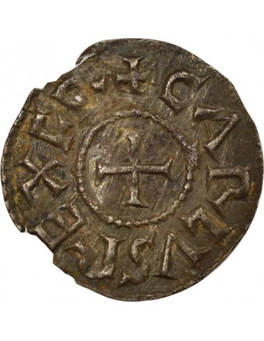 France Charles II Denier Argent 840-864 Melle