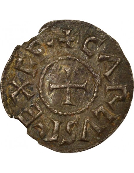 France Charles II Denier Argent 840-864 Melle