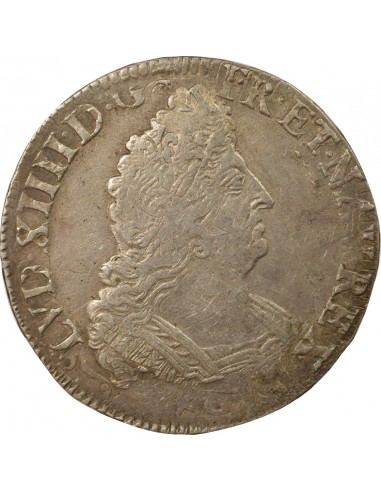 Réformé 1/2 Ecu aux palmes Argent 1694 X Amiens