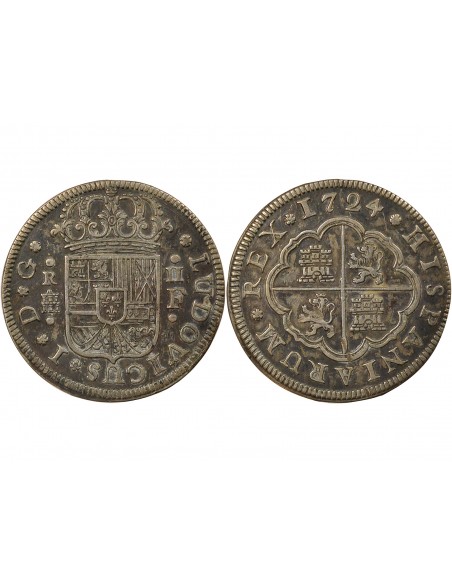 Espagne Louis Ier d'Espagne 2 Reales Argent 1724 Aqu Ségovia (Aqueduc) Espagne
