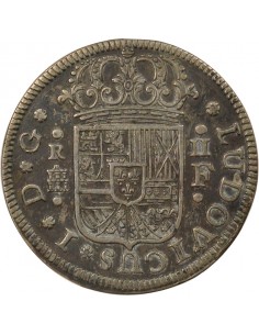 Espagne Louis Ier d'Espagne 2 Reales Argent 1724 Aqu Ségovia (Aqueduc) Espagne 2