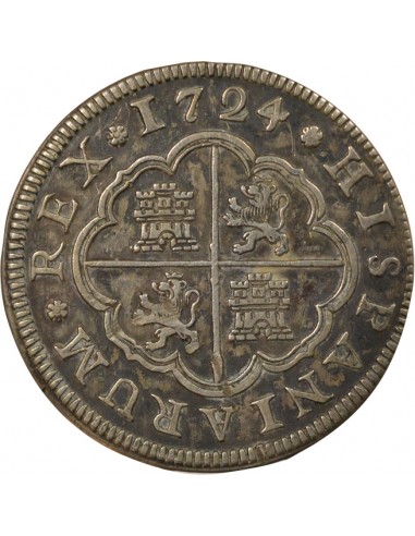 Espagne Louis Ier d'Espagne 2 Reales Argent 1724 Aqu Ségovia (Aqueduc) Espagne