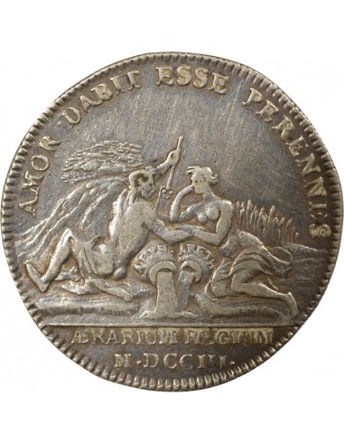 France Louis XIV Trésor Royal Jeton Argent 1703