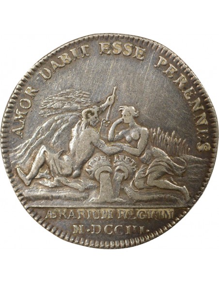 France Louis XIV Trésor Royal Jeton Argent 1703