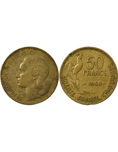 France Guiraud 50 Francs Bronze-Alu 1958 A Paris