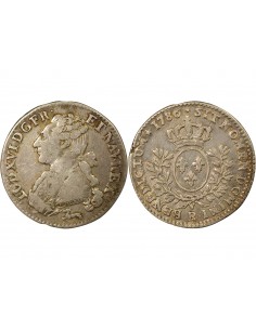 France Louis XVI Aux Rameaux d'Olivier 1/5 Ecu aux branches d'olivier Argent 1786 R Orléans