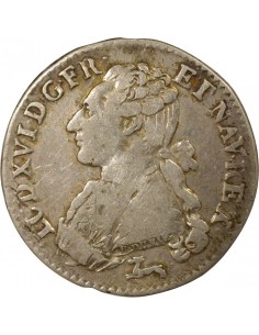 France Louis XVI Aux Rameaux d'Olivier 1/5 Ecu aux branches d'olivier Argent 1786 R Orléans 2