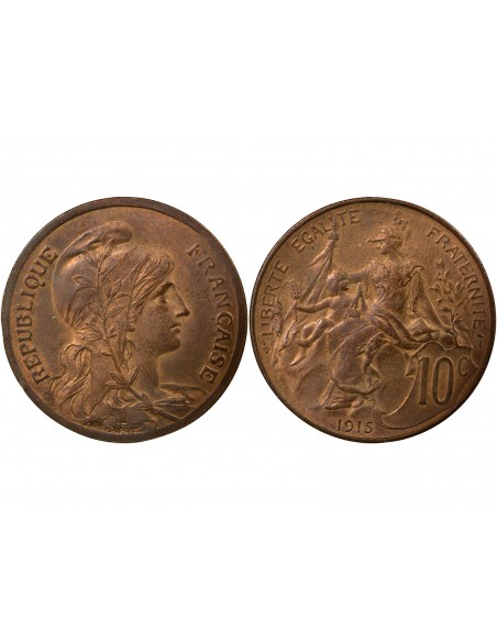France Dupuis 10 Centimes Bronze 1915 A Paris