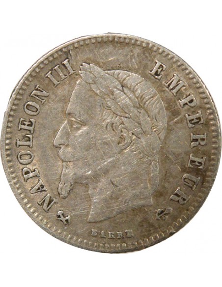 petit module 20 Centimes Argent 1864 K Bordeaux