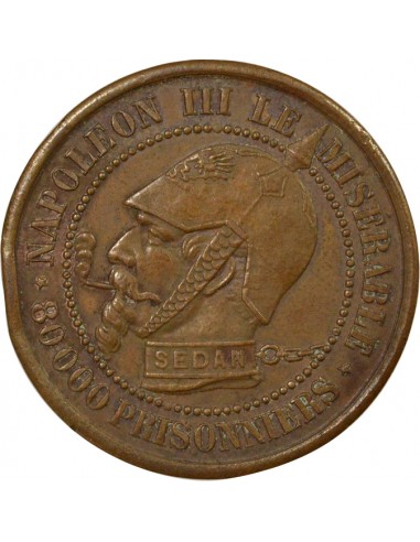France Napoléon III Défaite de Sedan Bronze Argenté 1870