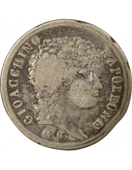 Naples Joachim Murat 2 Lire Argent 1813 Naples